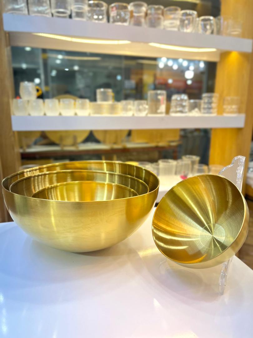 کاسه استیل طلایی