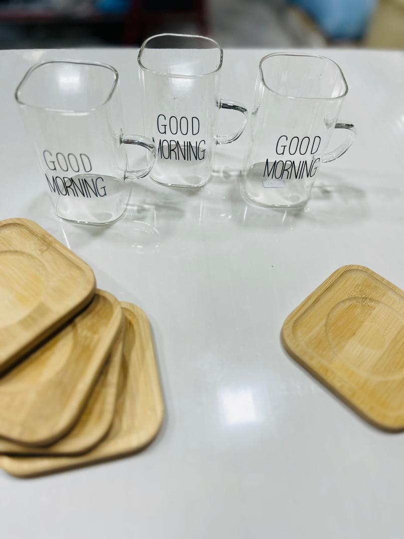 زیر لیوانی بامبو ۶ عددی