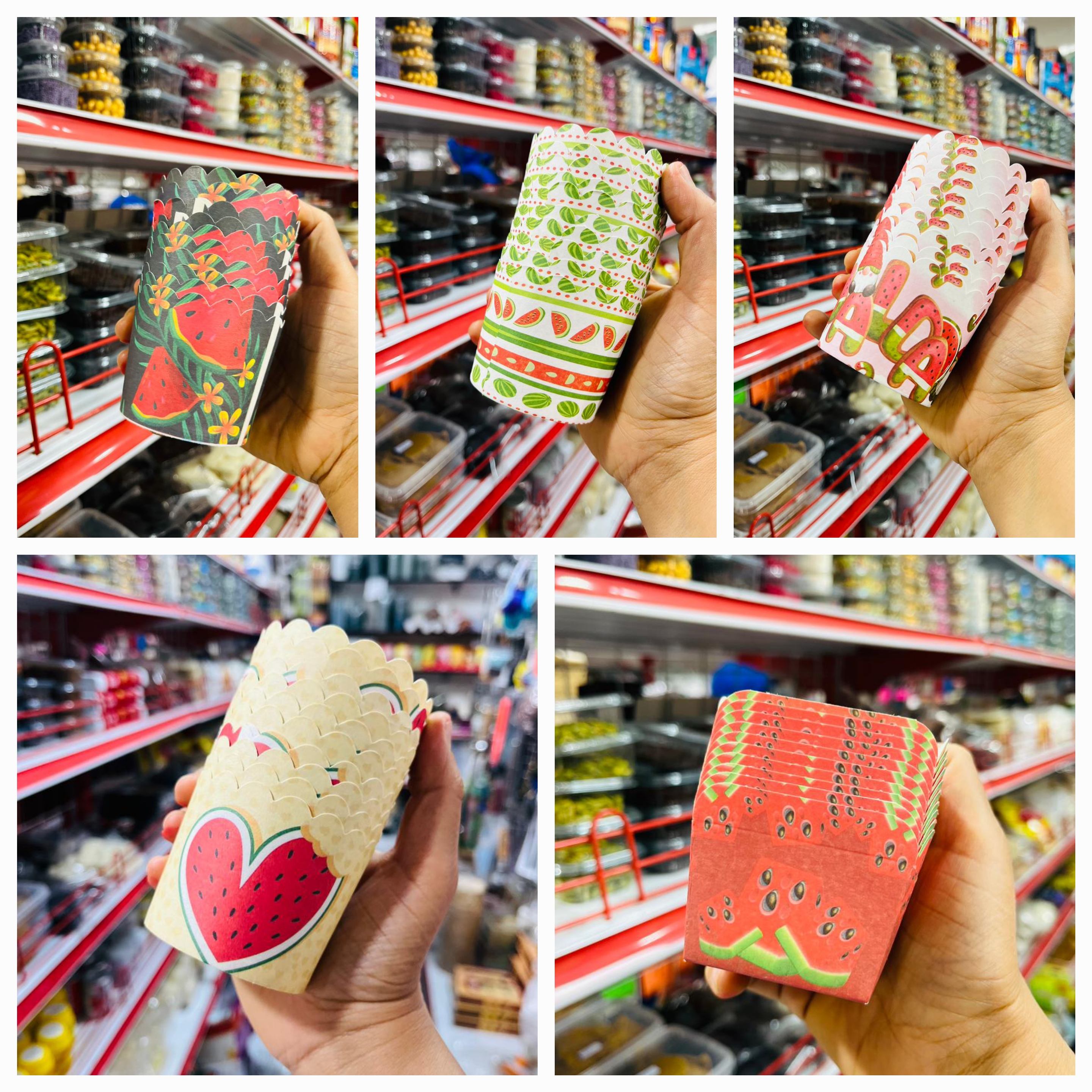 کپسول کاپ کیک طرح هندوانه